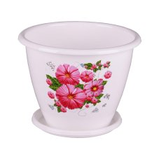 Горшок цв. "Флора" (космея) 2л с поддоном (уп.25)